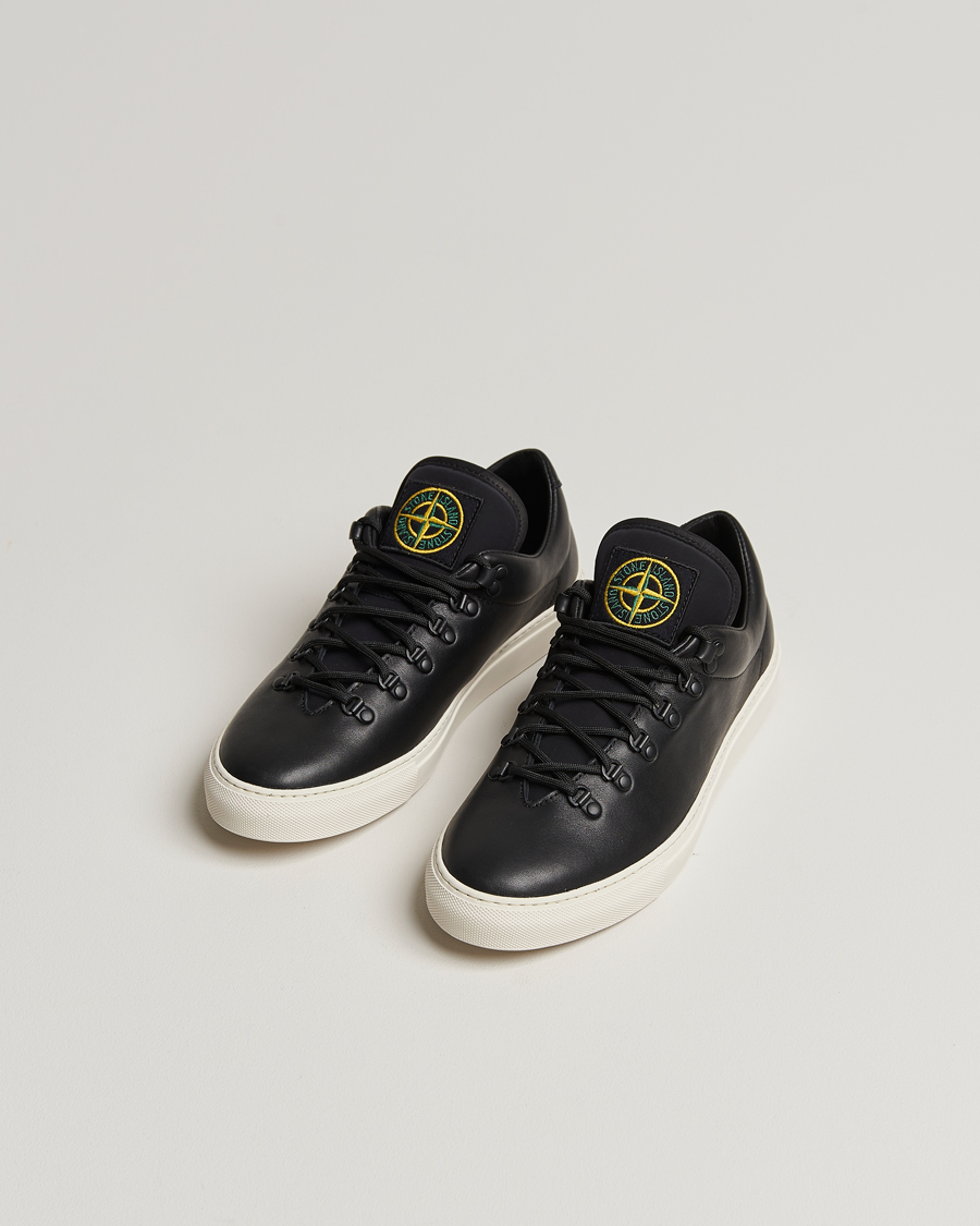 Homme | Stone Island Leather Snekers Black | Stone Island | Leather Snekers Black