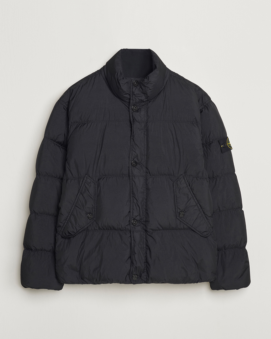 Homme | Manteaux Et Vestes | Stone Island | Garment Dyed Recycled Nylon Down Jacket Black