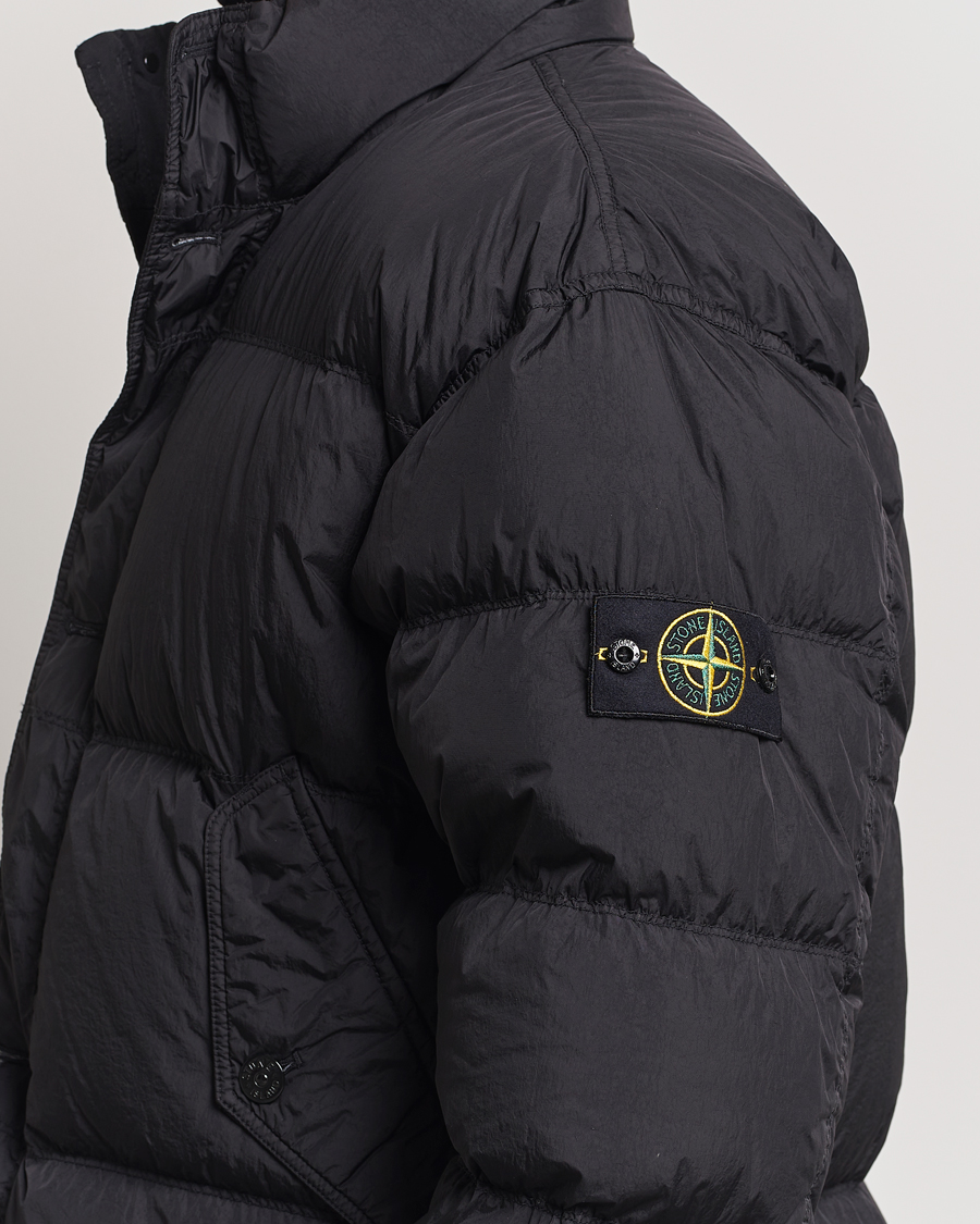 Homme | Manteaux Et Vestes | Stone Island | Garment Dyed Recycled Nylon Down Jacket Black