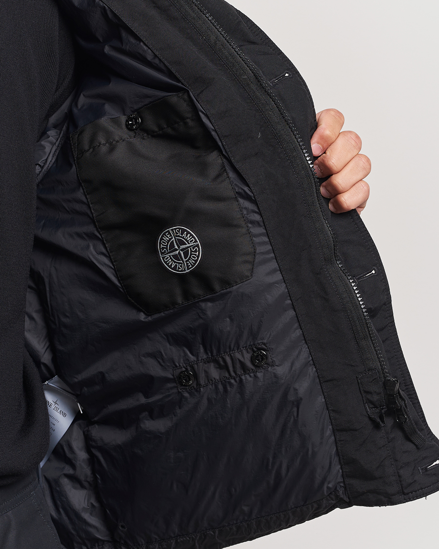 Homme | Manteaux Et Vestes | Stone Island | Garment Dyed Recycled Nylon Down Jacket Black