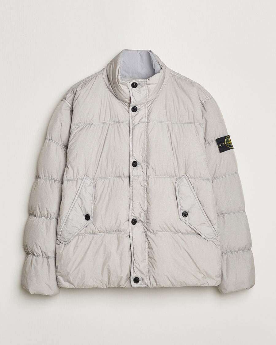 Homme | Manteaux Et Vestes | Stone Island | Garment Dyed Recycled Nylon Down Jacket Grey