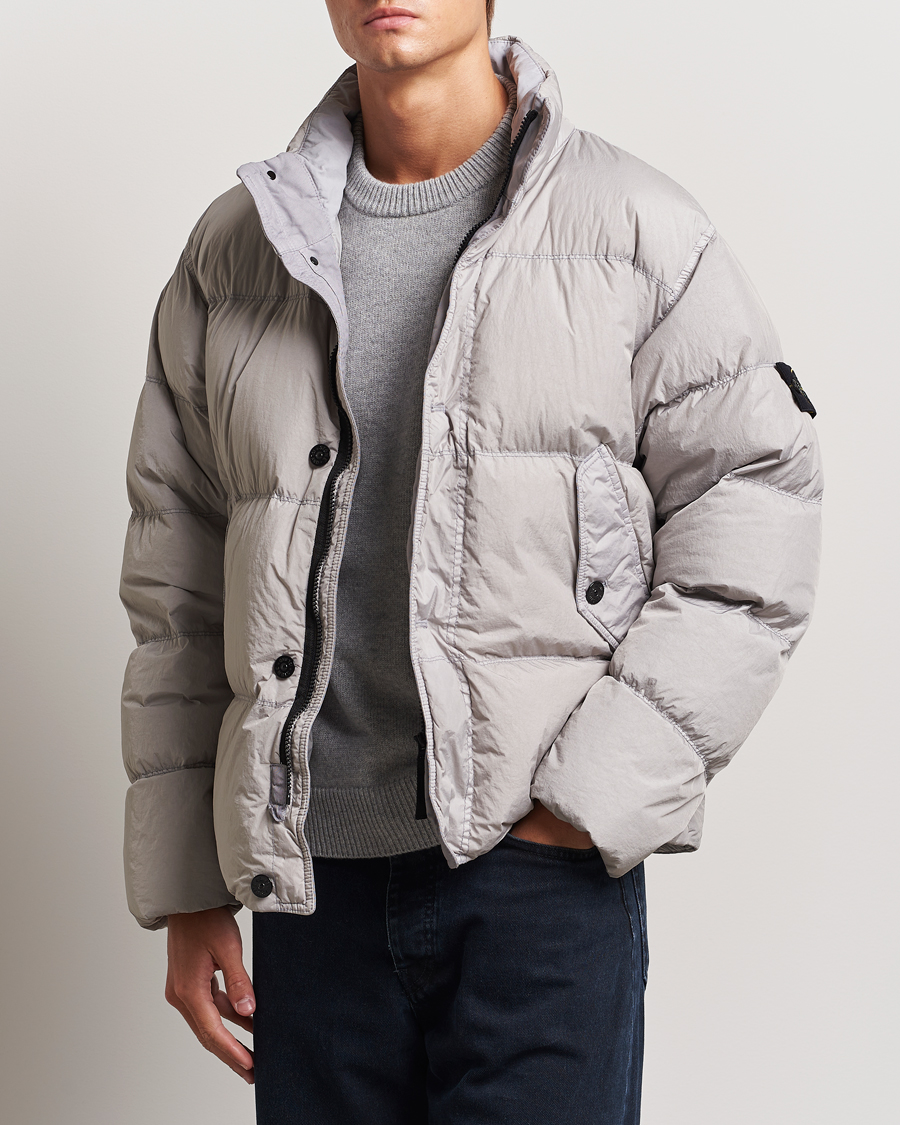 Homme | Manteaux Et Vestes | Stone Island | Garment Dyed Recycled Nylon Down Jacket Grey