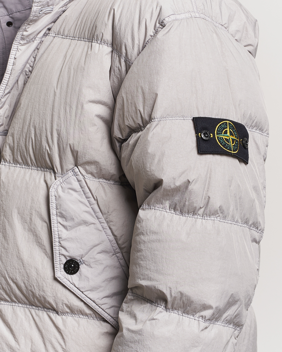 Homme | Manteaux Et Vestes | Stone Island | Garment Dyed Recycled Nylon Down Jacket Grey