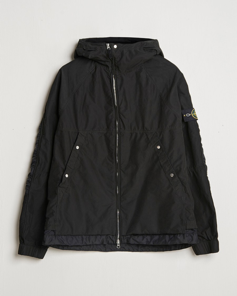 Homme | Manteaux Et Vestes | Stone Island | Hooded Lightweight Tela Jacket Black