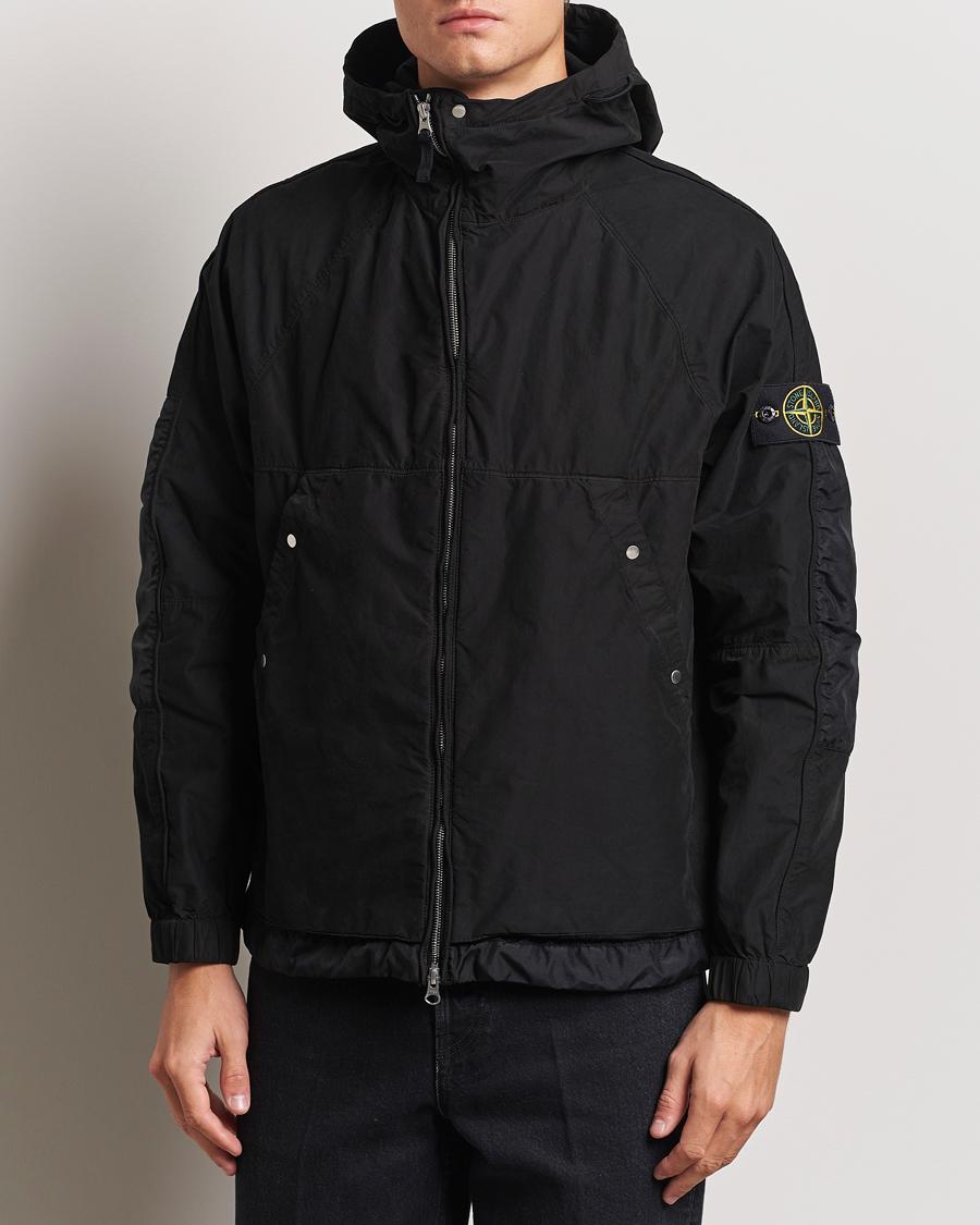 Homme | Manteaux Et Vestes | Stone Island | Hooded Lightweight Tela Jacket Black