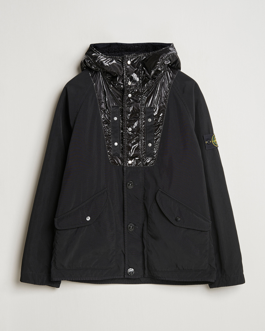 Homme | Manteaux Et Vestes | Stone Island | Opaque Nylon Twill Garment Dyed Jacket Black