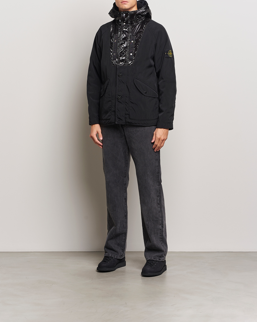 Homme | Manteaux Et Vestes | Stone Island | Opaque Nylon Twill Garment Dyed Jacket Black
