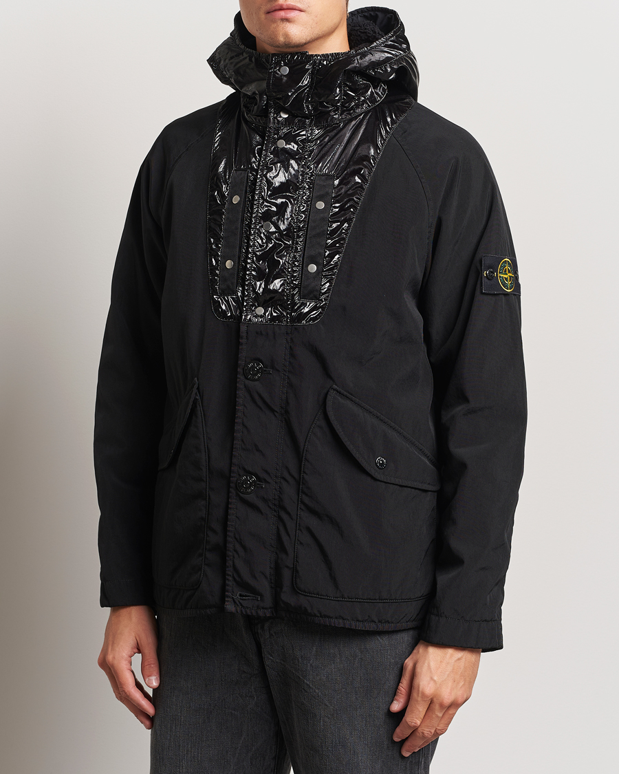Homme | Manteaux Et Vestes | Stone Island | Opaque Nylon Twill Garment Dyed Jacket Black