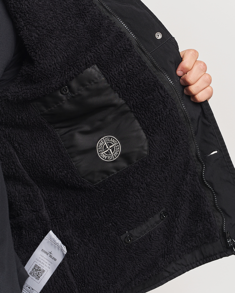 Homme | Manteaux Et Vestes | Stone Island | Opaque Nylon Twill Garment Dyed Jacket Black