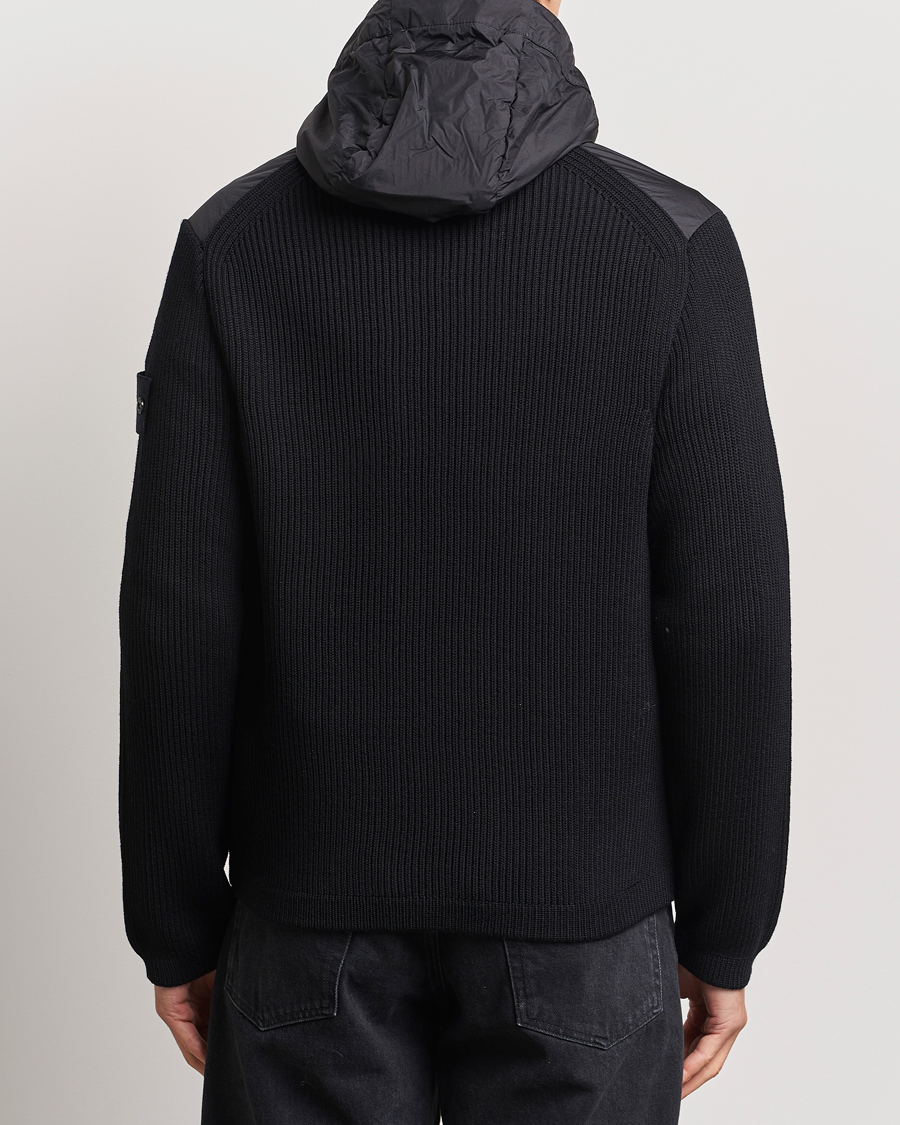 Homme | Manteaux Et Vestes | Stone Island | Crinkle Reps Hybrid Wool Jacket Black