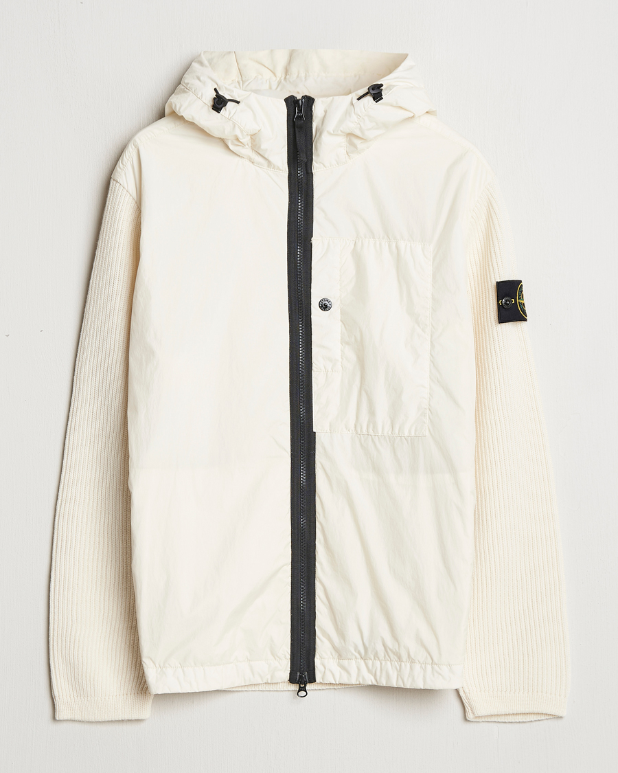 Homme | Manteaux Et Vestes | Stone Island | Crinkle Reps Hybrid Wool Jacket Natural