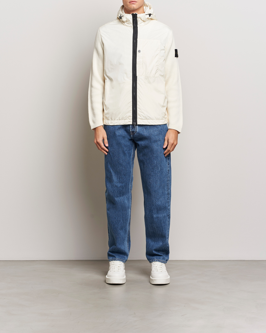 Homme | Manteaux Et Vestes | Stone Island | Crinkle Reps Hybrid Wool Jacket Natural