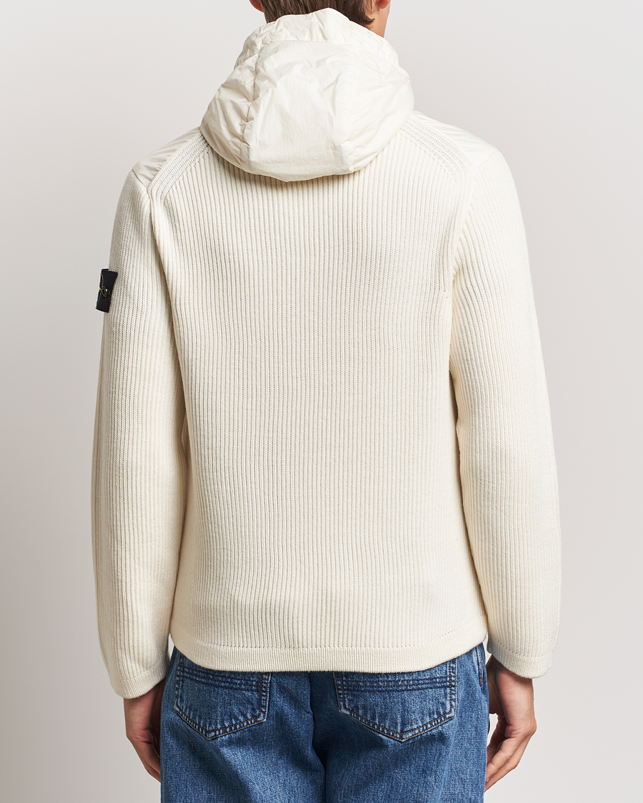 Homme | Manteaux Et Vestes | Stone Island | Crinkle Reps Hybrid Wool Jacket Natural