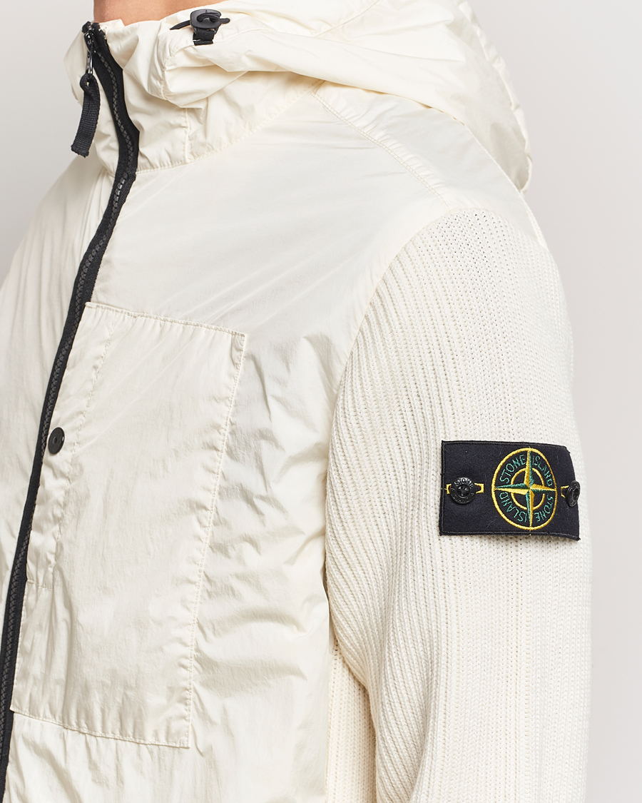 Homme | Manteaux Et Vestes | Stone Island | Crinkle Reps Hybrid Wool Jacket Natural