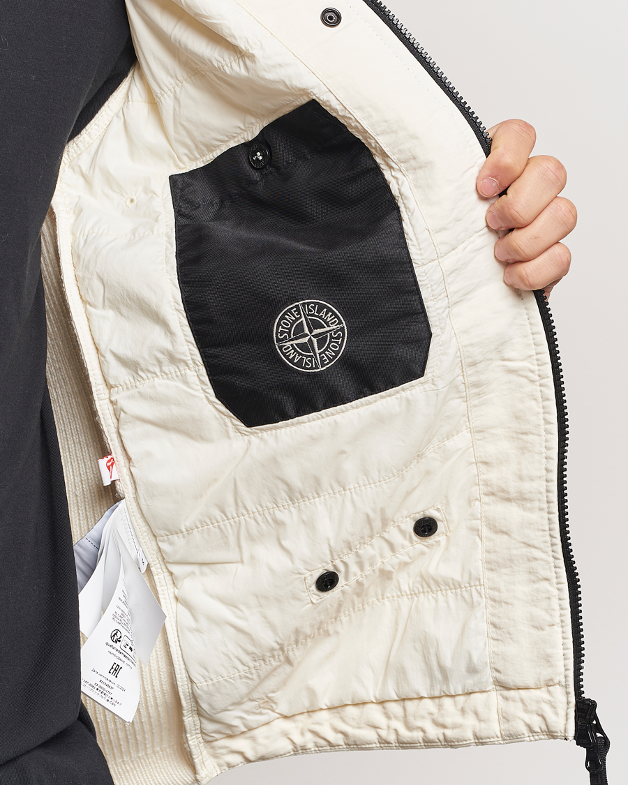 Homme | Manteaux Et Vestes | Stone Island | Crinkle Reps Hybrid Wool Jacket Natural