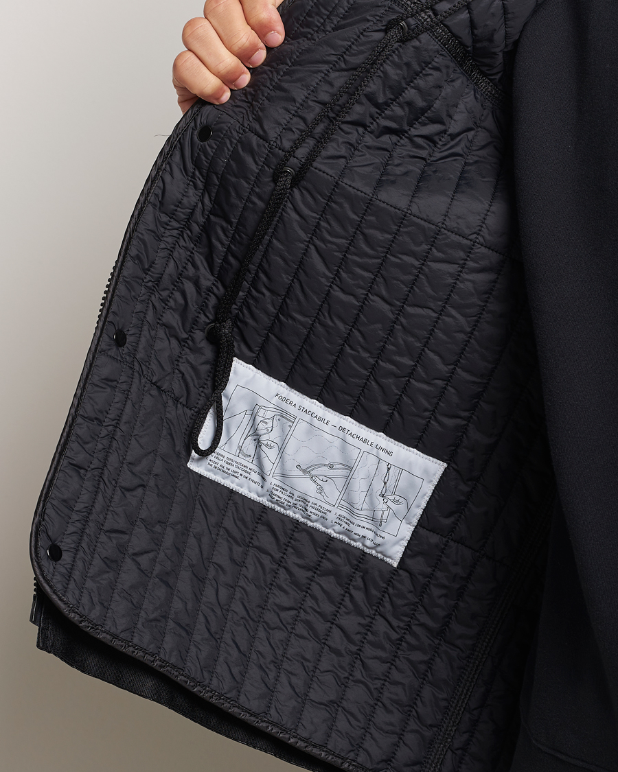 Homme | Manteaux Et Vestes | Stone Island | Glass Cover-TC Garment Dyed Detach Vest Jacket Black