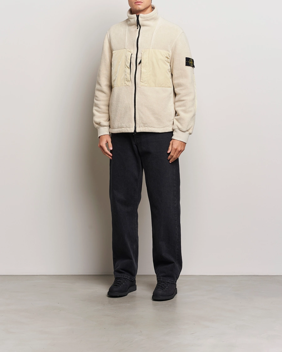 Homme | Manteaux Et Vestes | Stone Island | Nylon Cotton Fleece Jacket Plaster