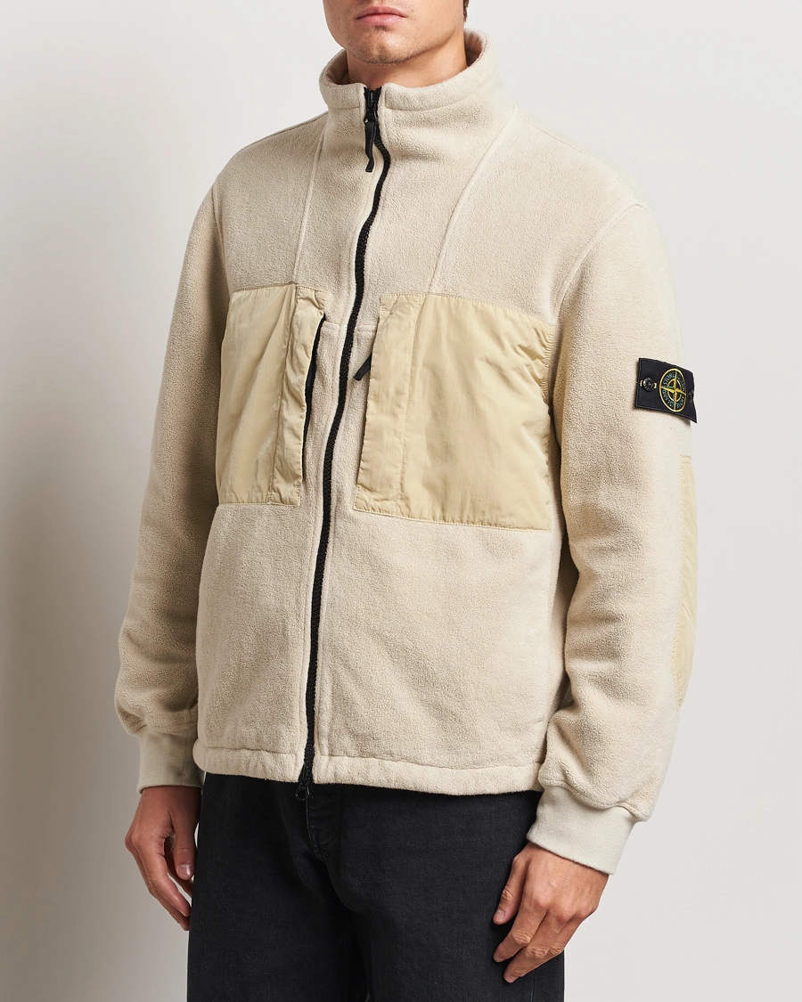 Homme | Manteaux Et Vestes | Stone Island | Nylon Cotton Fleece Jacket Plaster