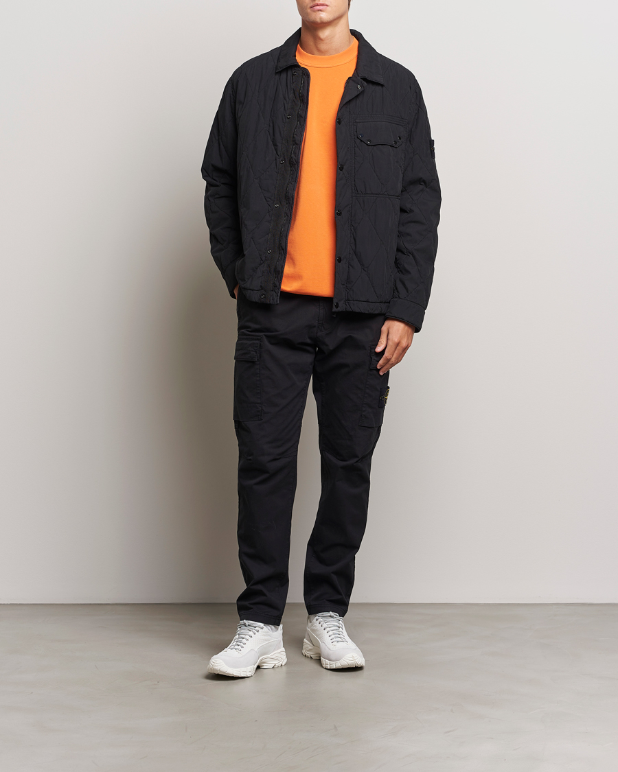 Homme | Manteaux Et Vestes | Stone Island | 50 Fili Quilted-TC Garment Dyed Jacket Black