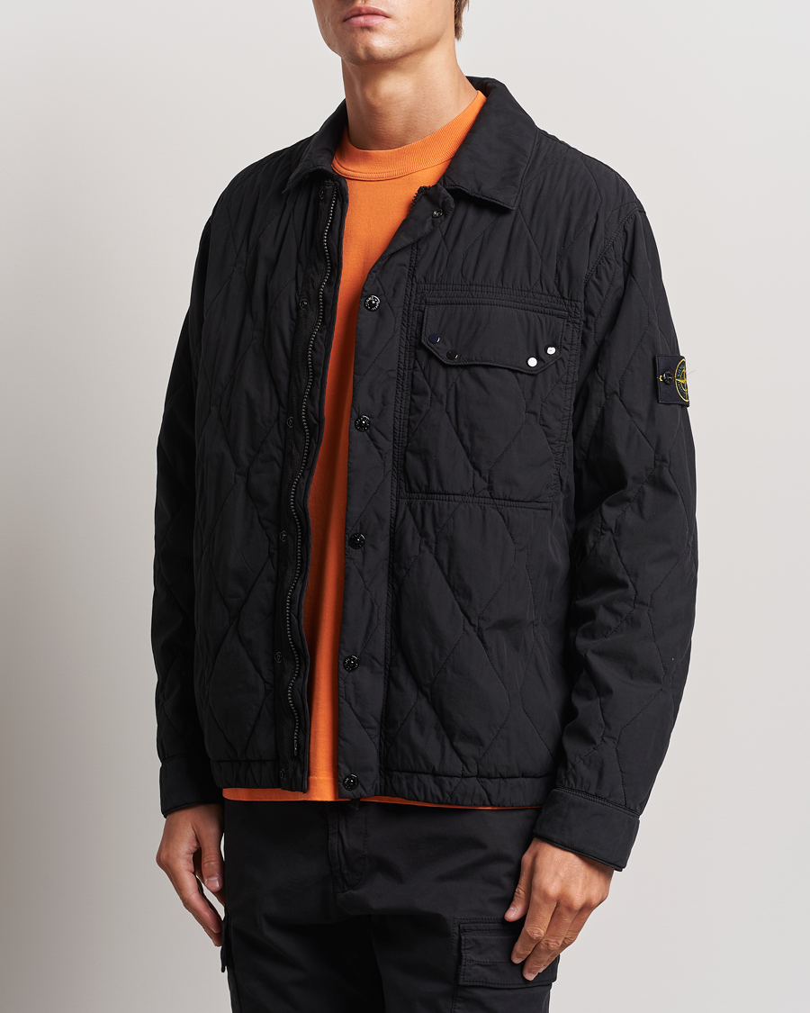 Homme | Manteaux Et Vestes | Stone Island | 50 Fili Quilted-TC Garment Dyed Jacket Black