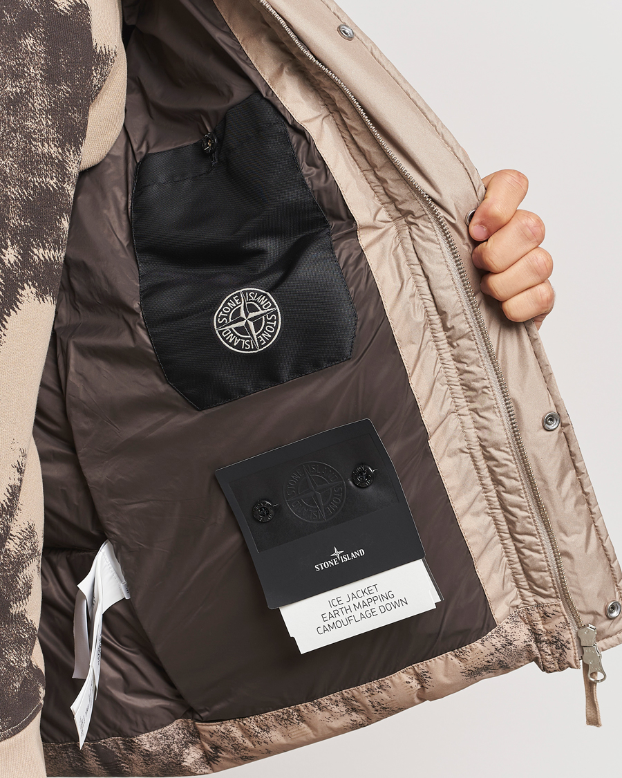 Homme | Manteaux Et Vestes | Stone Island | Thermo Sensitive Camo Down Jacket Dove Grey