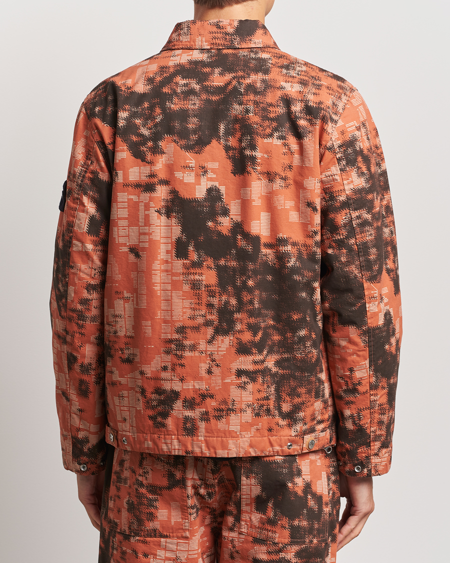 Homme | Manteaux Et Vestes | Stone Island | David Light TC Garment Dyed Camo Jacket Orange