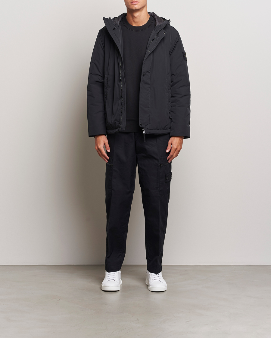 Homme | Manteaux Et Vestes | Stone Island | Micro Twill Hooded Jacket Black