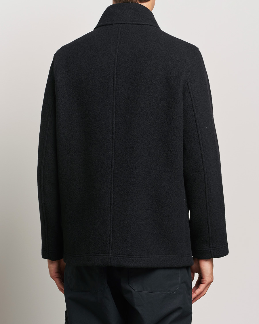 Homme | Manteaux Et Vestes | Stone Island | Ghost Wool/Cashmere Peacoat Black