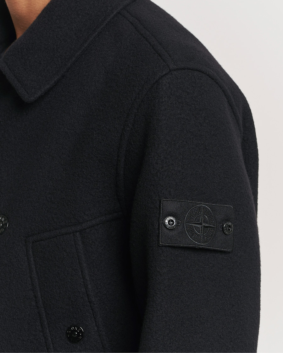 Homme | Manteaux Et Vestes | Stone Island | Ghost Wool/Cashmere Peacoat Black