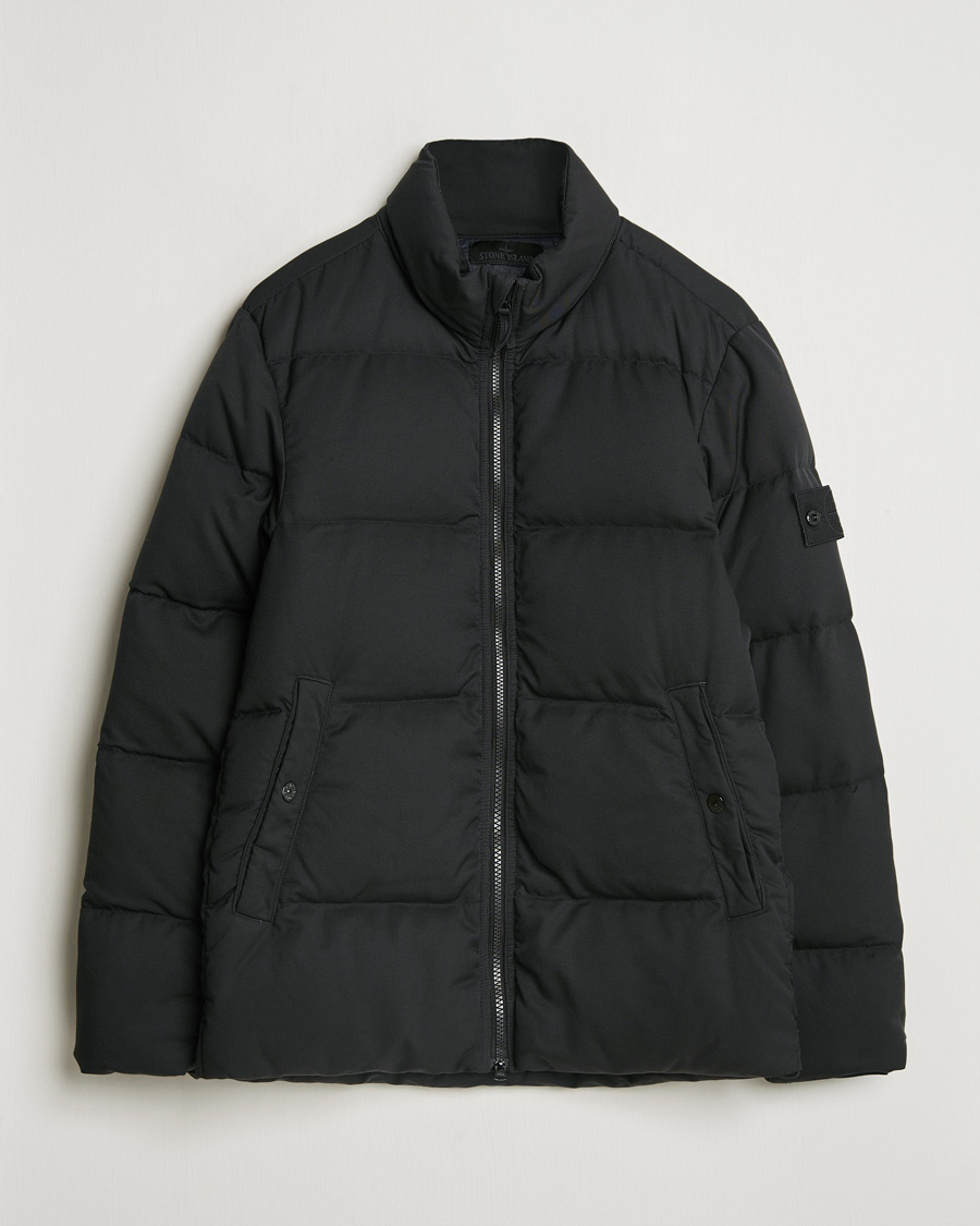 Homme | Manteaux Et Vestes | Stone Island | Ghost Wool Twill Down Jacket Black