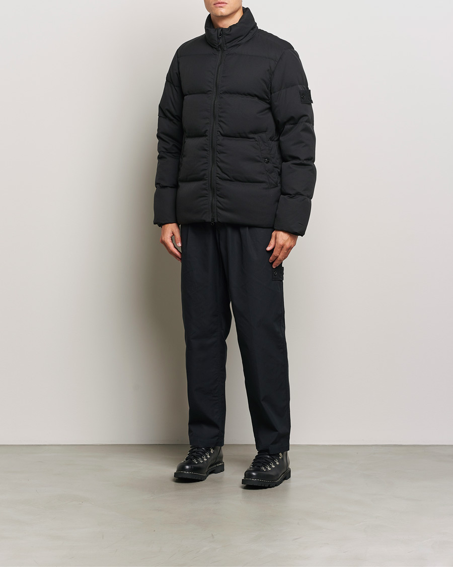 Homme | Manteaux Et Vestes | Stone Island | Ghost Wool Twill Down Jacket Black
