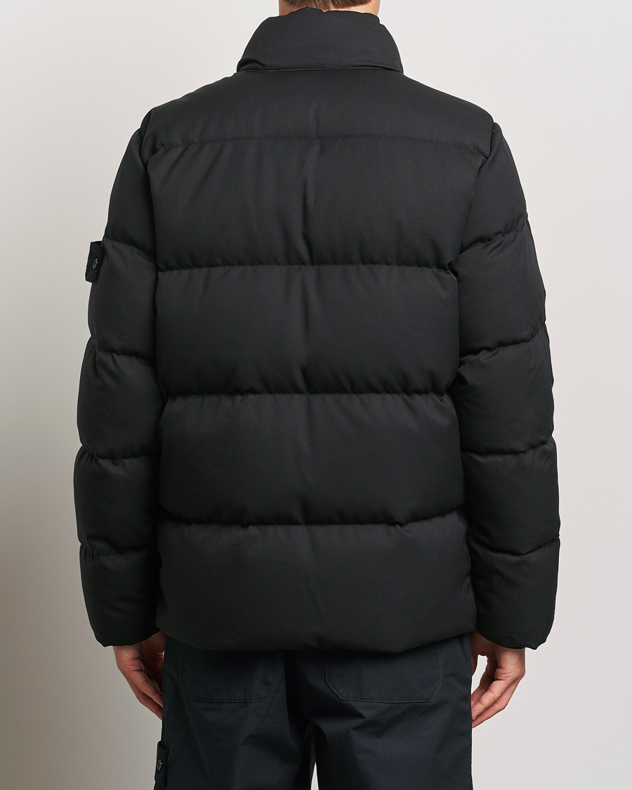 Homme | Manteaux Et Vestes | Stone Island | Ghost Wool Twill Down Jacket Black