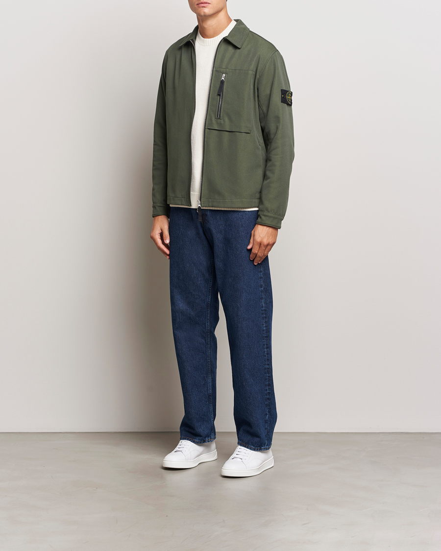 Homme | Chemises | Stone Island | Cotton Nylon Zip Overshirt Musk