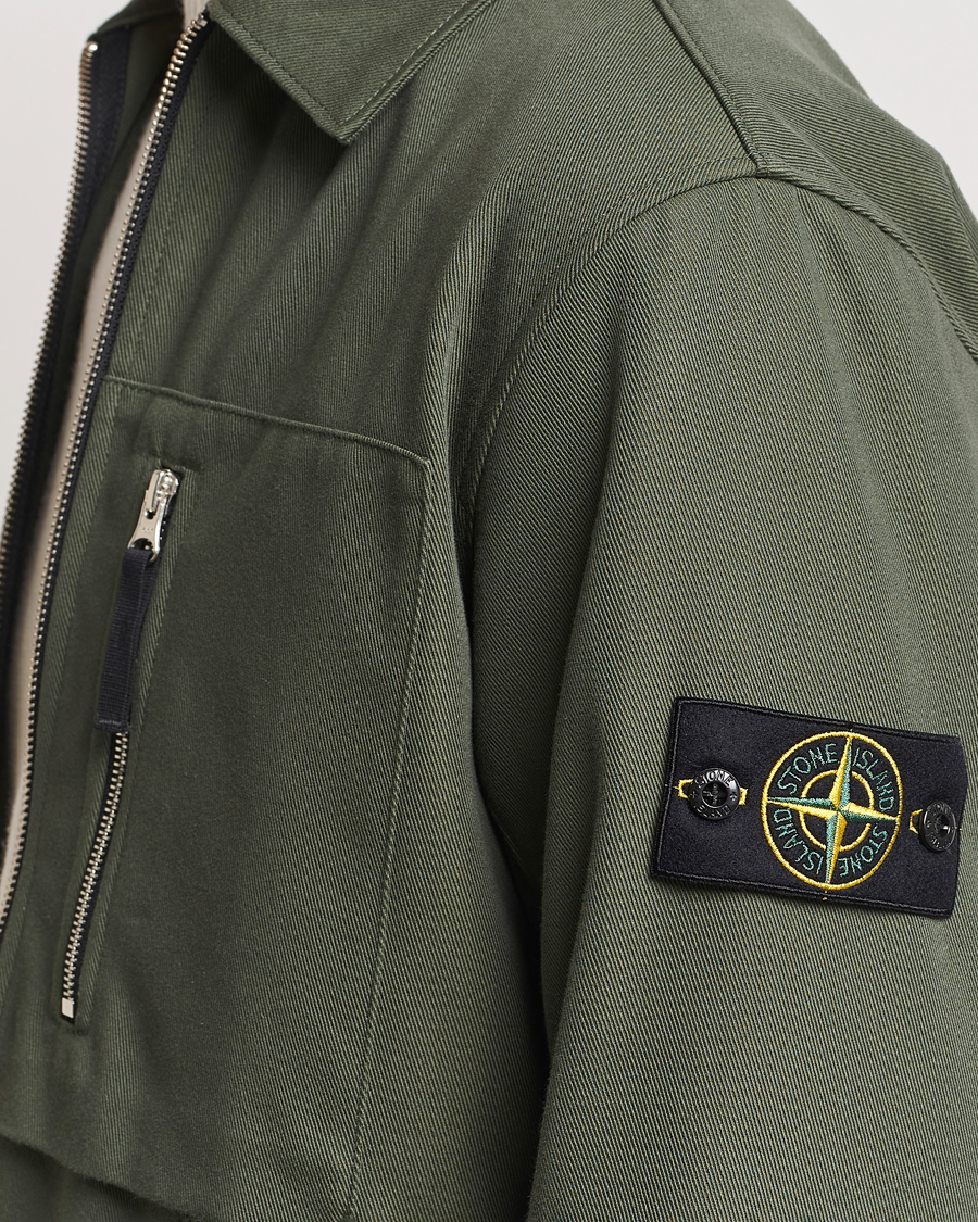 Homme | Chemises | Stone Island | Cotton Nylon Zip Overshirt Musk