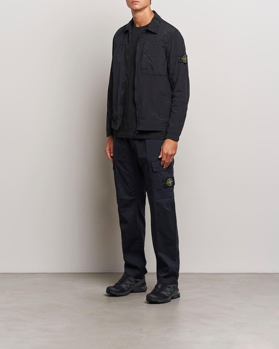 Homme | Chemises | Stone Island | Nylon Metal Zip Overshirt Black