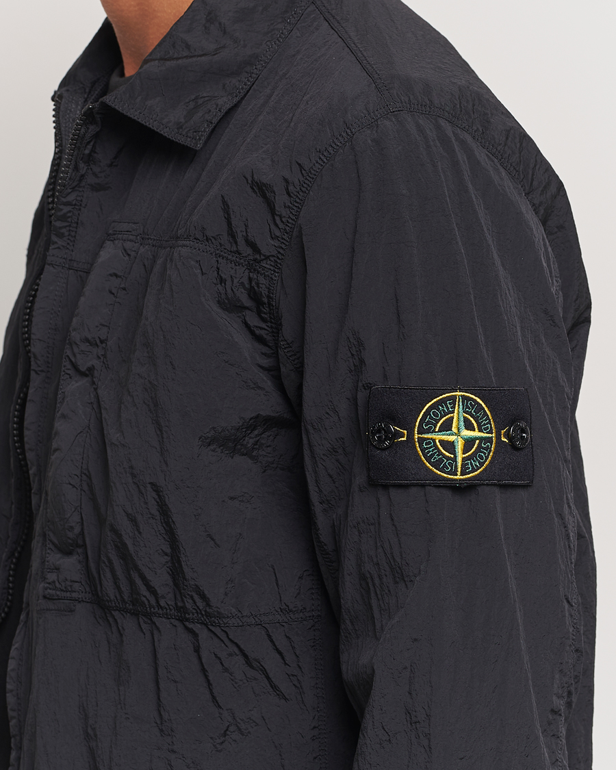 Homme | Chemises | Stone Island | Nylon Metal Zip Overshirt Black