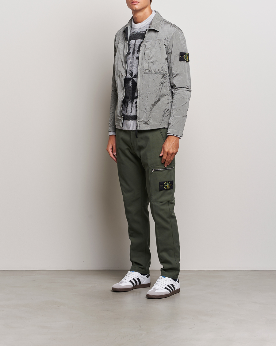 Homme | Chemises | Stone Island | Nylon Metal Zip Overshirt Grey