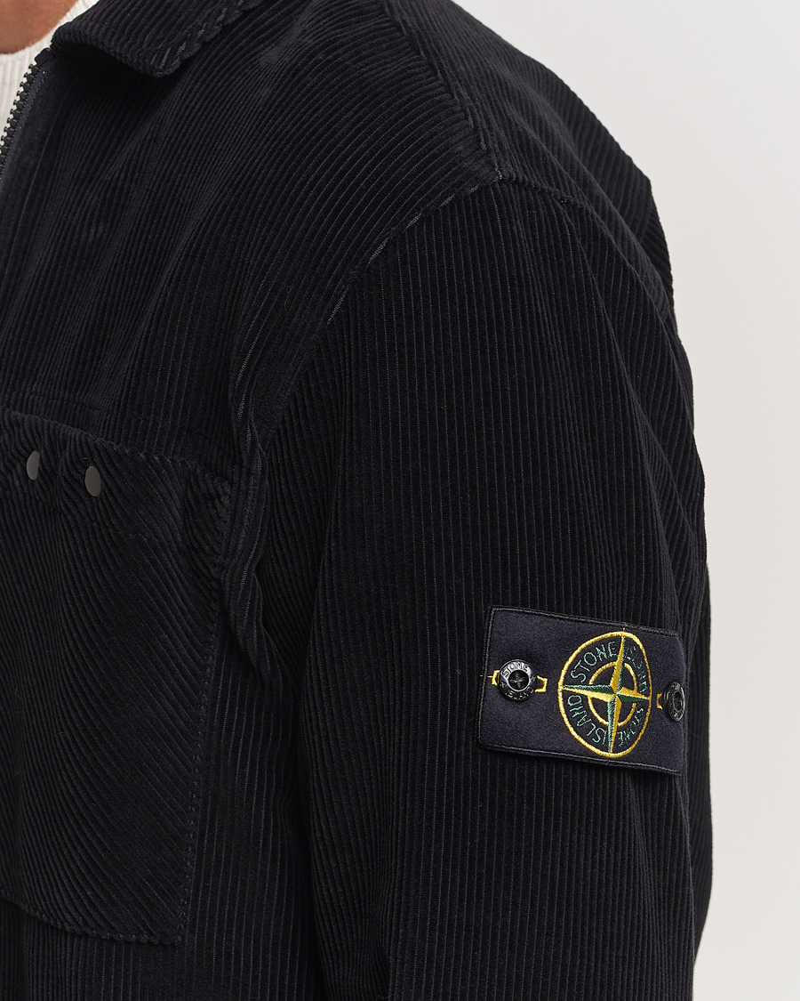 Homme | Chemises | Stone Island | Garment Dyed Corduroy Overshirt Black