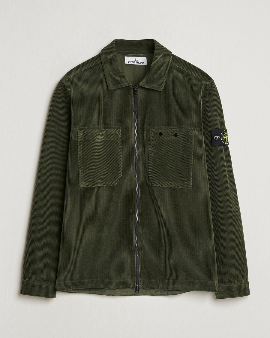 Homme | Chemises | Stone Island | Garment Dyed Corduroy Overshirt Musk