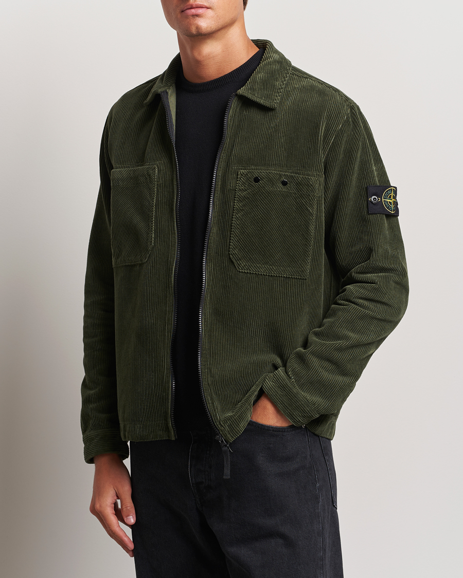 Homme | Chemises | Stone Island | Garment Dyed Corduroy Overshirt Musk