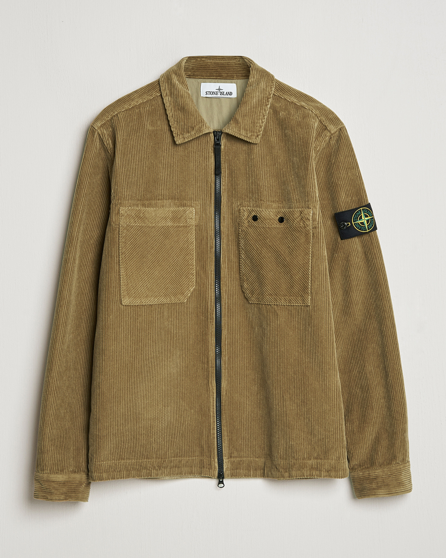 Homme | Chemises | Stone Island | Garment Dyed Corduroy Overshirt Biscuit