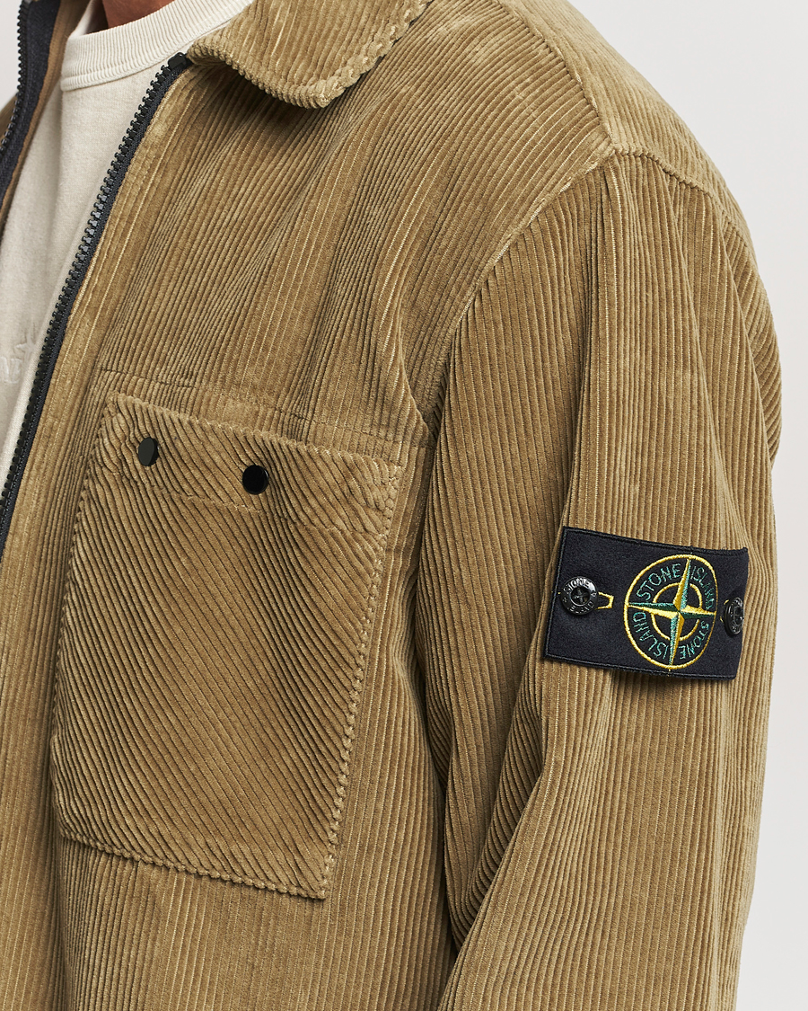 Homme | Chemises | Stone Island | Garment Dyed Corduroy Overshirt Biscuit