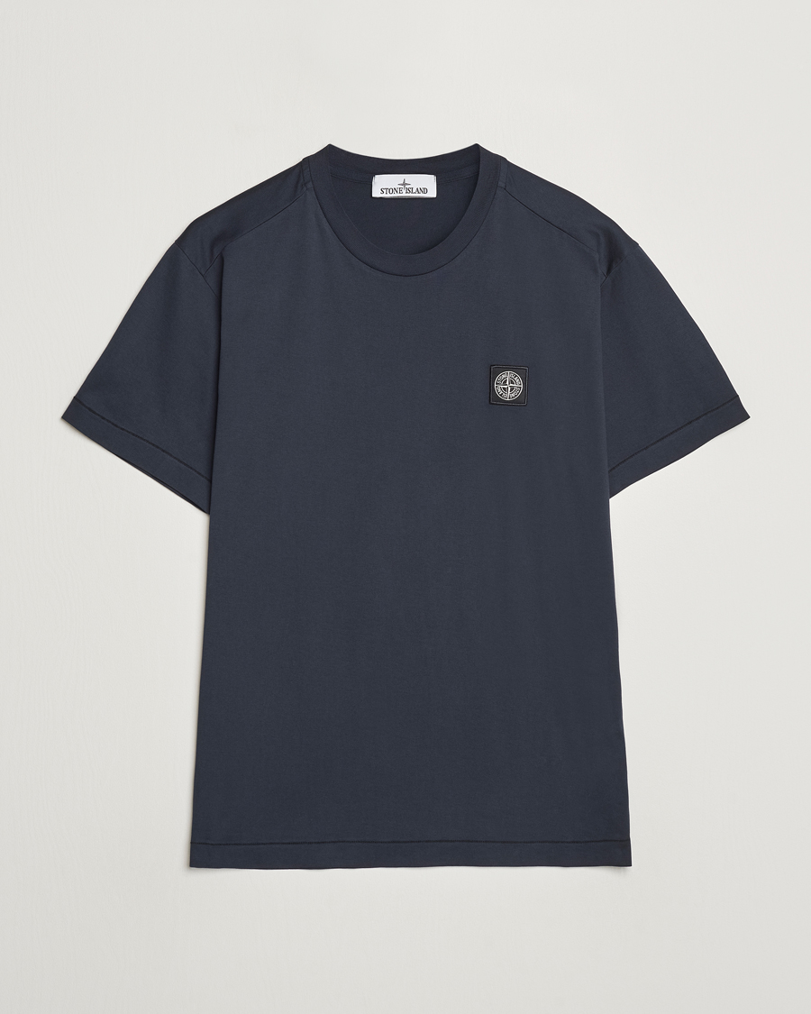 Homme | T-shirts | Stone Island | Garment Dyed Jersey T-Shirt Navy Blue