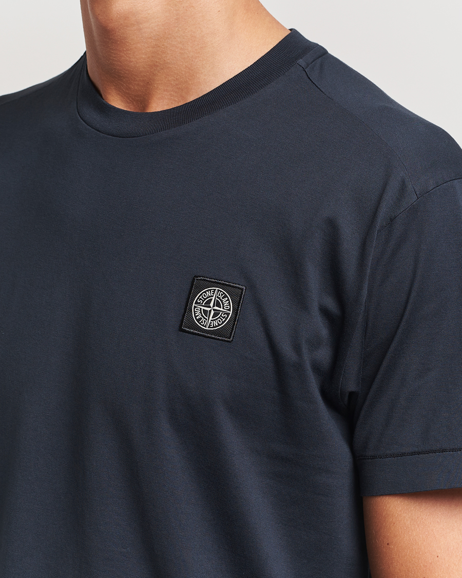 Homme | T-shirts | Stone Island | Garment Dyed Jersey T-Shirt Navy Blue