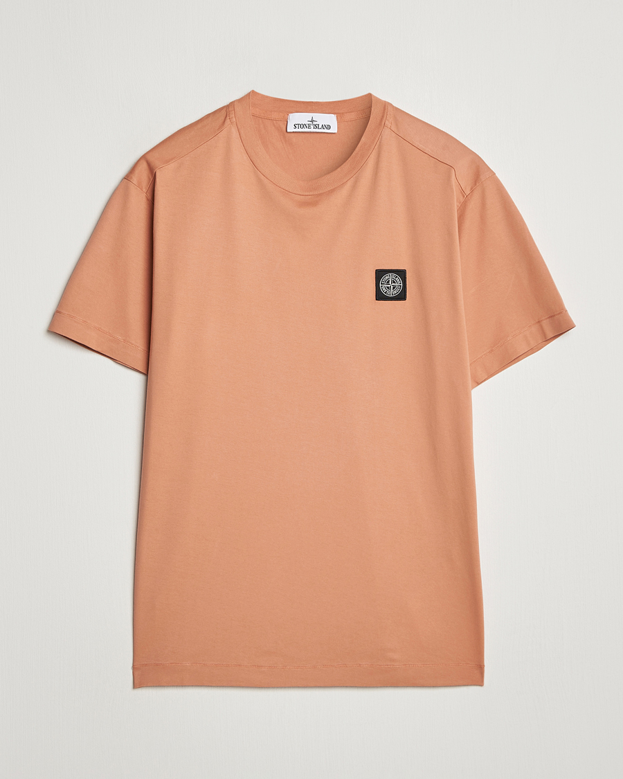 Homme | T-shirts | Stone Island | Garment Dyed Jersey T-Shirt Orange