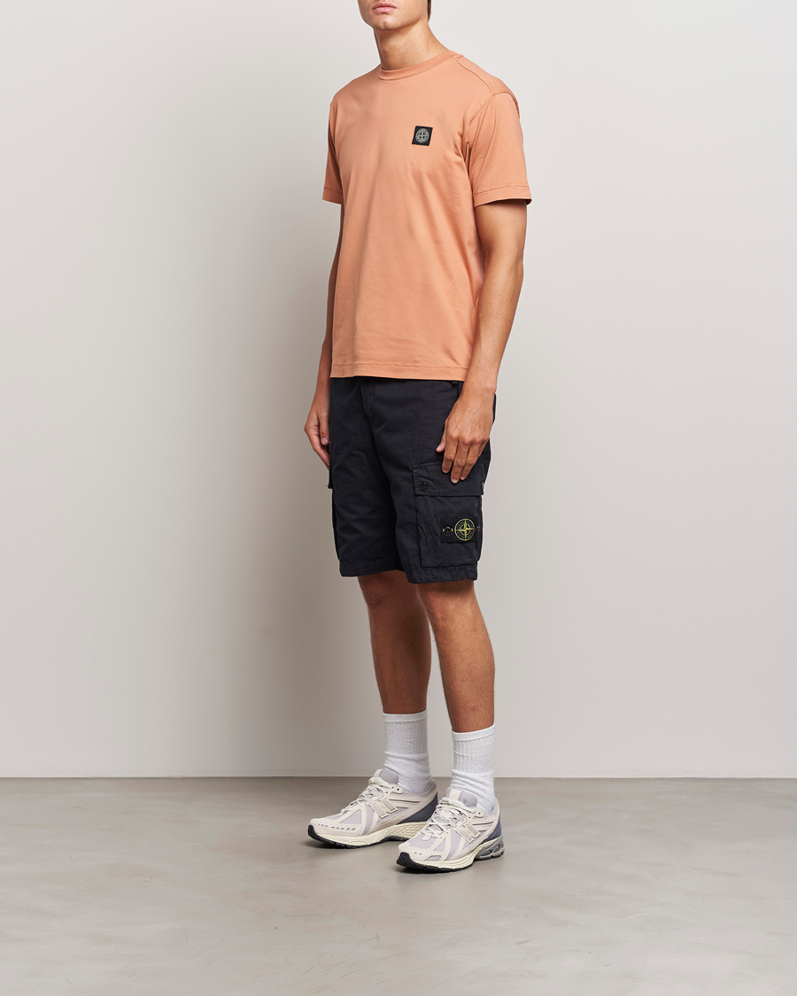 Homme | T-shirts | Stone Island | Garment Dyed Jersey T-Shirt Orange