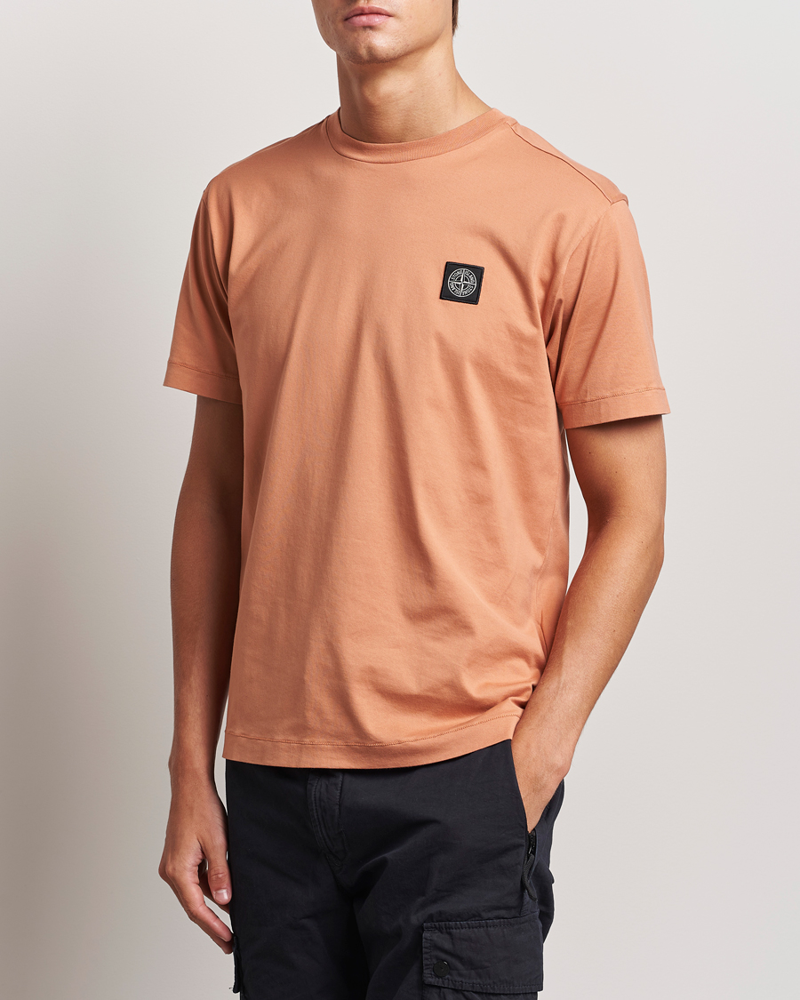 Homme | T-shirts | Stone Island | Garment Dyed Jersey T-Shirt Orange