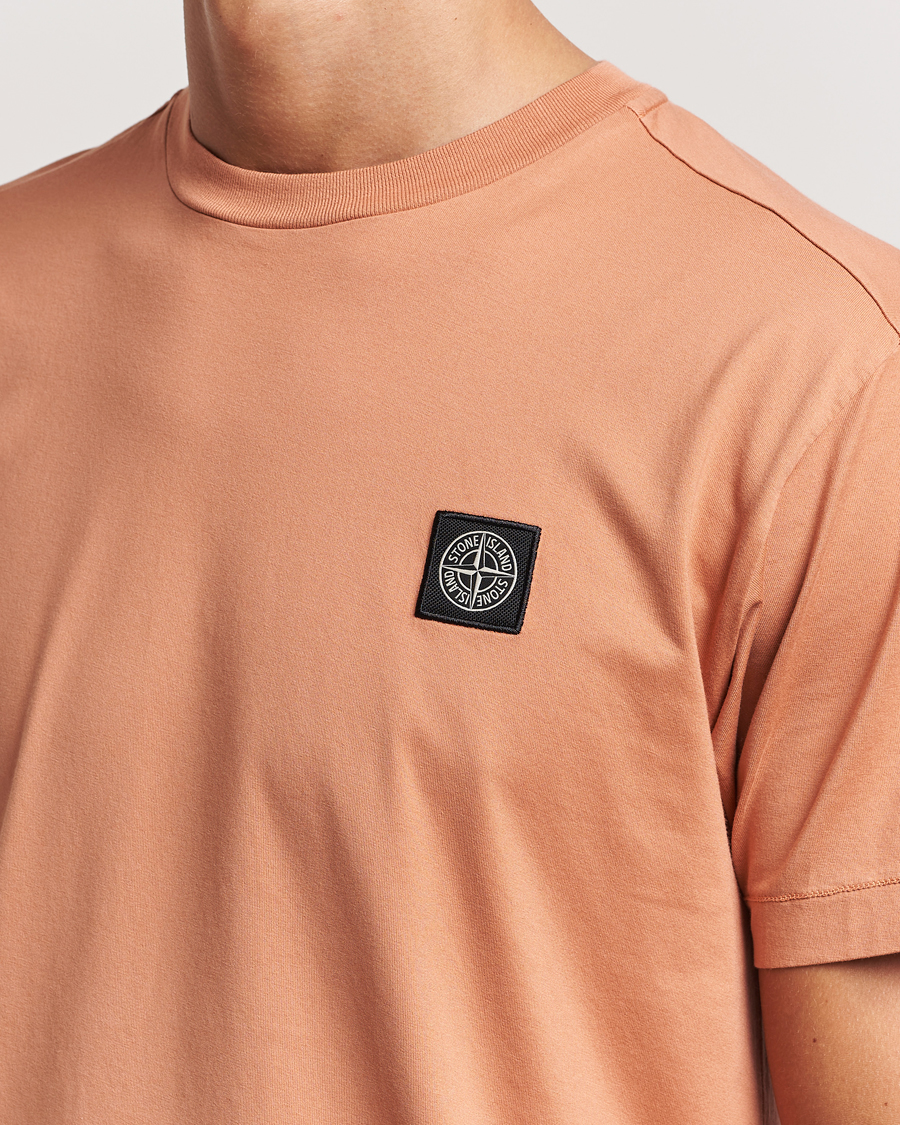 Homme | T-shirts | Stone Island | Garment Dyed Jersey T-Shirt Orange