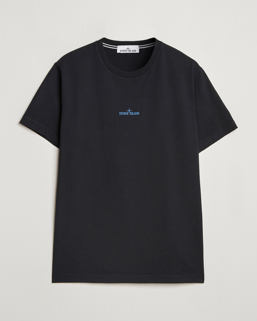 Homme | T-shirts | Stone Island | Garment Dyed Jersey Logo T-Shirt Black