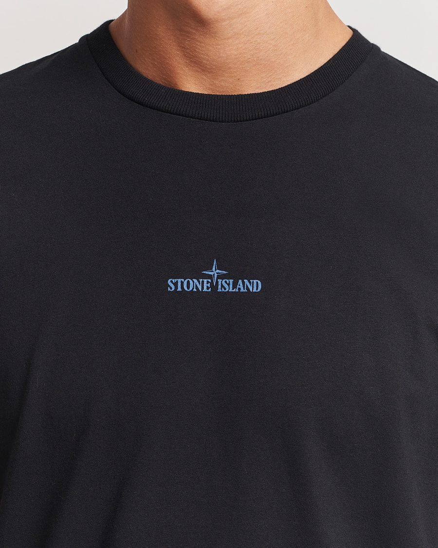 Homme | T-shirts | Stone Island | Garment Dyed Jersey Logo T-Shirt Black